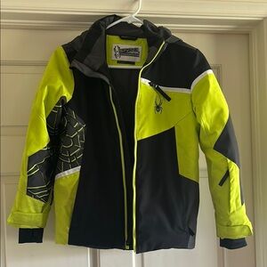 Spyder Neon Yellow and Black Jacket